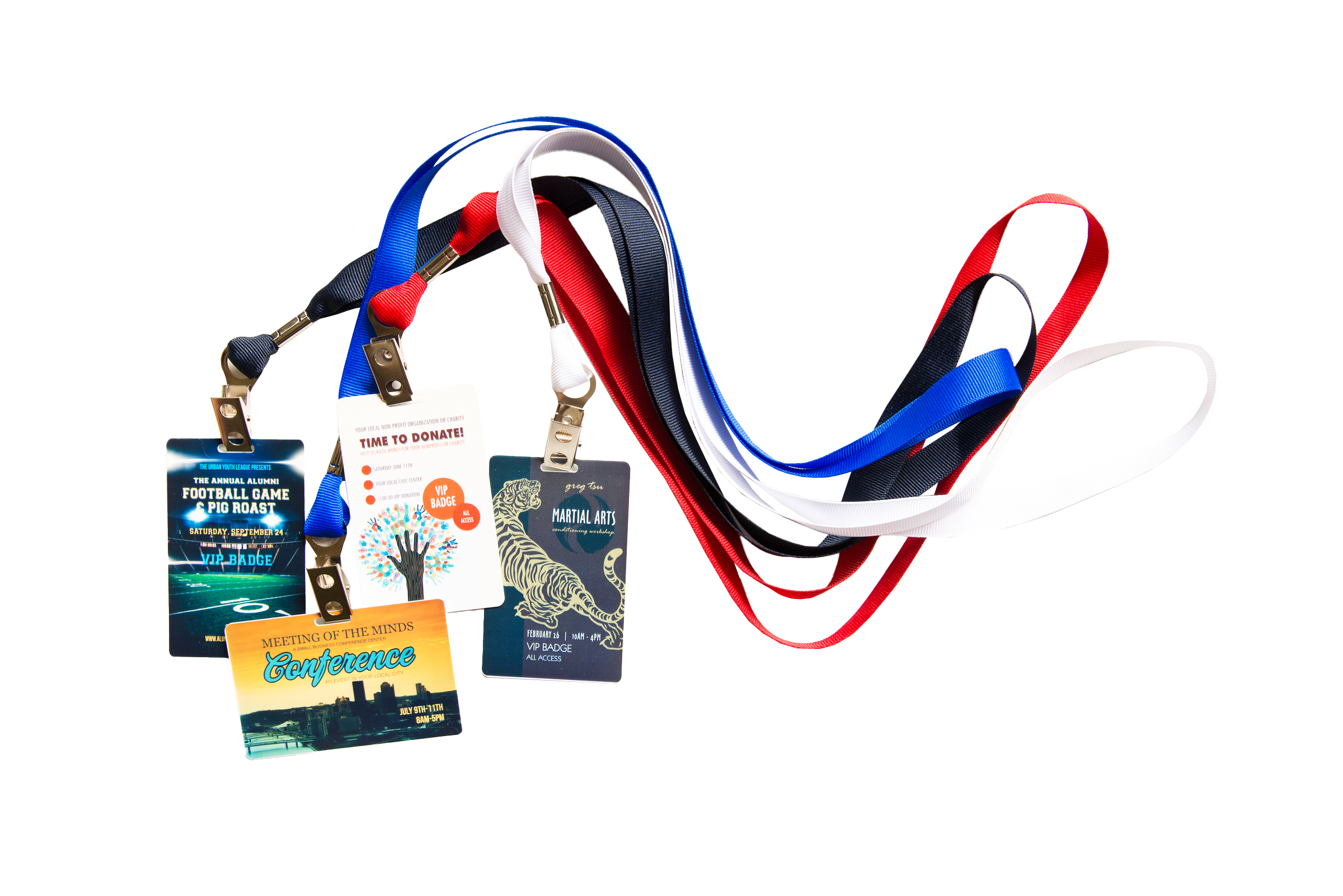 Plastic Card Badges with Lanyards