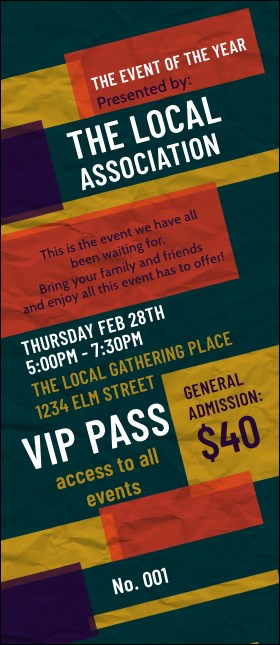 VIP Pass Designs | Design Your Own VIP Pass | Eventgroove