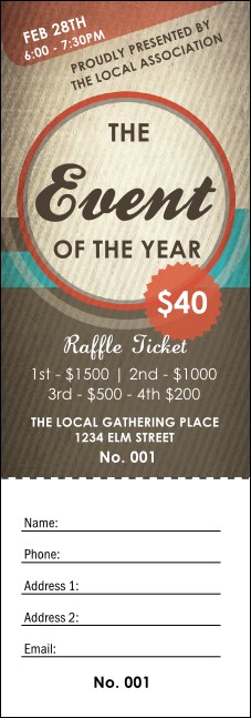 50-50 Raffle Ticket Designs for a Cash Raffle | Eventgroove
